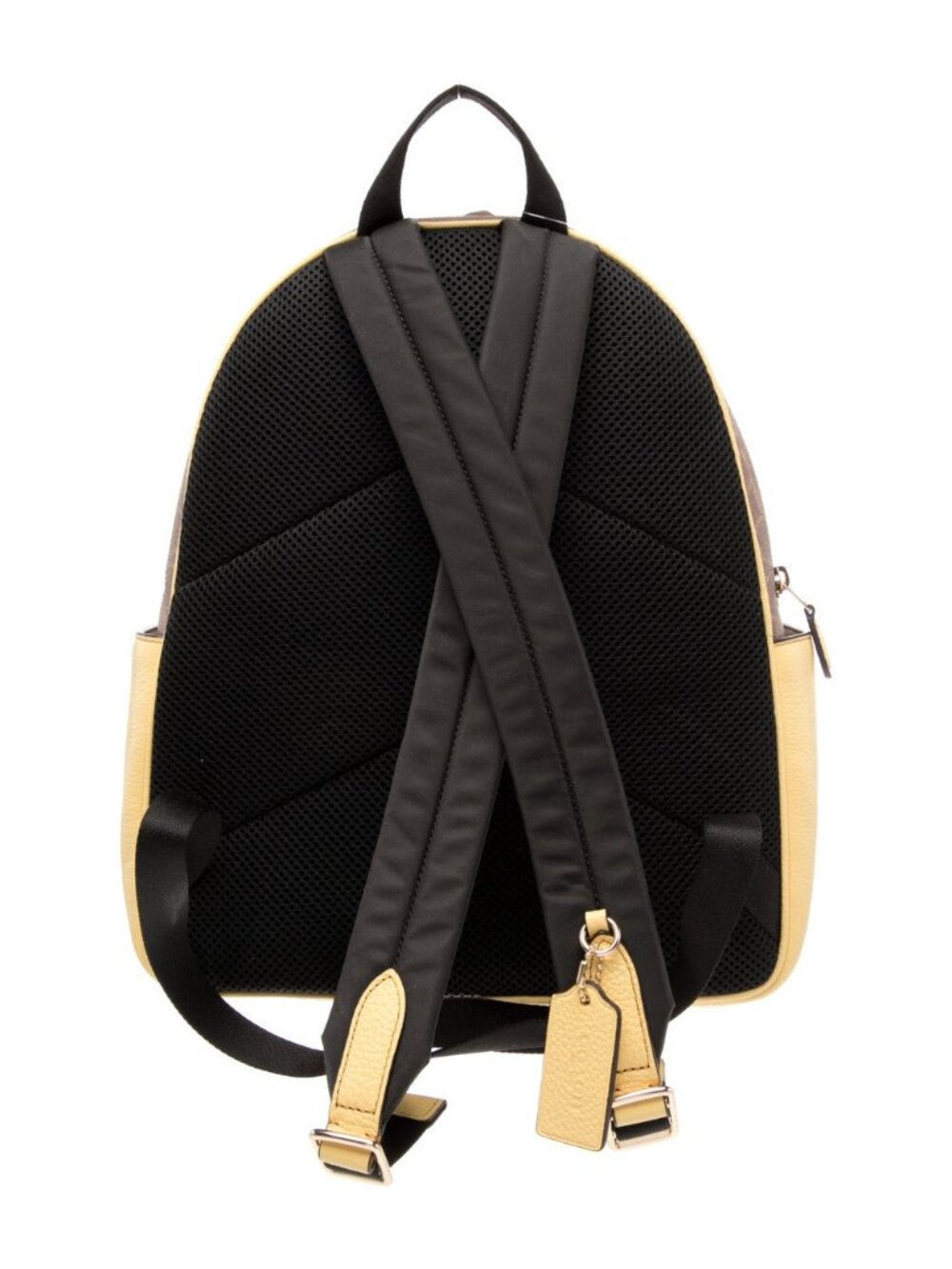 Coach Yellow & Brown Signature Court Backpack NWT $550 - Picture 5 of 5